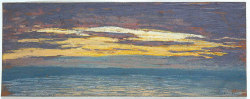 Claude Monet - View of the Sea at Sunset 4d [ca 1882] pastel on paper 15.3 x 40 cm Boston MFA by petrus.agricola on Flickr.