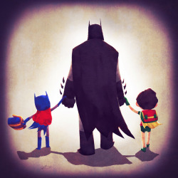 likethelightfromorion:  ellievhall:  ellievhall:  Superhero families take their kids back to school. [source]            The last one…