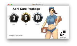 April Care Package is now available for my Patrons!Making a few changes to my Patreon due to Raffles being a “no no” now.Sadly i can&rsquo;t make it look like this on Windows (As far as I know). But yeah. If you&rsquo;re a Patron of mine check your