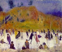 lyghtmylife:  Glackens, William [American Ashcan School Painter, 1870-1938]Skating in Central Parkc. 1910Oil on canvas63.5 x 76.2 cm (25 x 30 in.)Private collection 