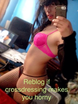 nixx-stuff:  vizioso45:  Very horny   Crossdressing always makes me horny for real raw cocks and sperms. Just wearing a panties will make me wanna suck real raw cocks and get fucked in my boicunt. I admit that I’m a very slutty feminine sissy whore