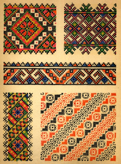 German folk art embroidery pattern