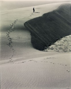 undr: Laura Gilpin. Footprints in the Sand. 1931