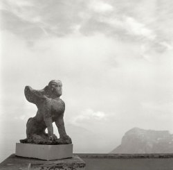 hauntedbystorytelling:    Herbert List :: Greek Sphinx at the Villa San Michele, Capri, Italy, 1932 / source: Magnum photos  more [+] by this photographer    