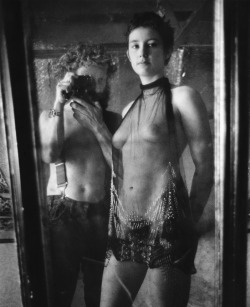 mondfaenger:   Self-portrait with woman in mirror, 1973   Photo by Ed van der Elsken     