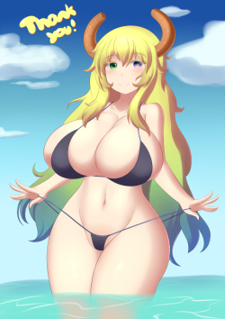 sliceofppai: The February Patreon pic featuring Lucoa from that dragon waifus animu! &lt; |D’‘‘‘