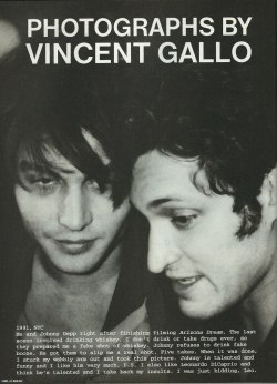 laylamuse:  Vincent Gallo and Johnny Depp