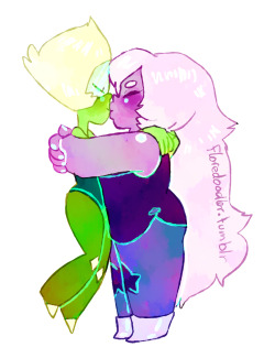 floredoodler:  gay space rocks bein g gay   I love this so much~ &lt;3 &lt;3 &lt;3my two waifus being waifus to each other~ &lt;3 &lt;3 &lt;3