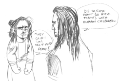 dreadbutts:  poo doodles not worthy of the main drawings blog and me crying over dis and dwalin 