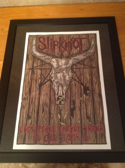 MY SLIPKNOT POSTER FROM THE OKC 2014 SHOW