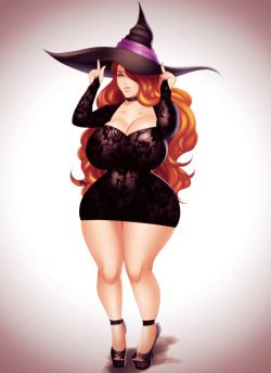 jassycoco:  The Baddest Witch… [+18]   The Sorceress goes out in a tight-fitting mini black dress. ^^ [Will update in the future.] 