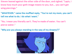 badficniverse:  From the fanfic “Let her live her life, Steven” 