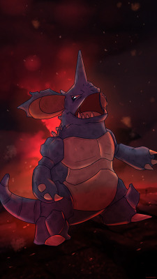 autobottesla:Day 325 - Nidoking | ニドキング (Shiny)Its poison pins harden and become rough in adulthood, making its appearance even scarier than before. Using energy from the moon, Nidoking’s muscles grow to massive sizes. Its tail can crush just