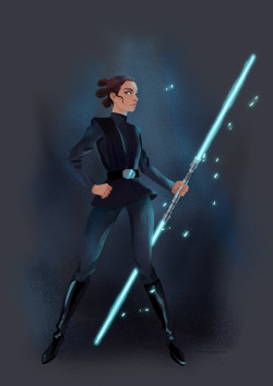dis4daria:  Rey, rocking Luke’s black outfit :) She is ready to kick the First Order into the black hole :) 
