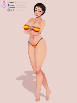law-zilla:  As promised! Mira in her Spanish flag bikini. Thanks for the 400 notes guys ;3[ Remember you can get all the versions over Patreon and Gumroad ]Also don’t forget to support me over my Patreon or leaving a tip on my Ko-fi ! Thank you for