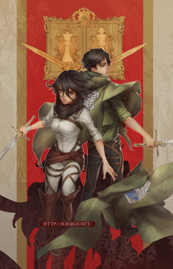 levimikasa:  jurikoi:  King and Queen by jurikoi Commission for megillien :3 I like how stylized this one turned out ^^  &ldquo;Some legends are toldSome turn to dust or to goldBut you will remember meRemember me for centuries”&quot;credit for the