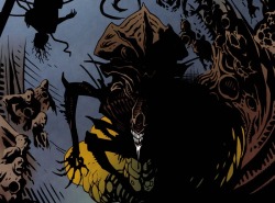 ungoliantschilde:  some of Mike Mignola’s ALIENS and Predator artwork for Dark Horse. 