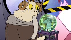 I believe that the sphere-thing from “Page Turner” did for SVTFOE what the flashing images on Blendin Blandin’s clothes did for Gravity Falls: tease upcoming events and plot-elements.The blurry background behind sphere!Toffee kinda looks like Ludo’s