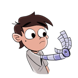 Shitty doodles.The only way to get rid of the Monster Arm.Marco Diaz as the first handicapped Disney hero when?edit:(btw, it’s not really supposed to be an over-powered robot-arm, just a badly drawn prosthetic limb) More here (x)