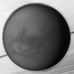 Titan: Moon over Saturn   Image Credit: NASA, JPL-Caltech, Space Science Institute  Explanation: Like Earth&rsquo;s moon, Saturn&rsquo;s largest moon Titan is locked in synchronous rotation. This mosiac of images recorded by the Cassini spacecraft in