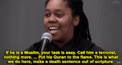 simmoneann: micdotcom:  Watch: Poet Ashley Lumpkin nails the double standard in how we treat white terrorists versus people of color.    THIS IS SOOOO STRONG MASHAALLAH MASHAALLAH PREACH THROUGH THE ART OF WORDS MY SISTA ✊🏿✊🏾✊🏽 