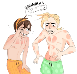wockykitakis:Sunburns..Thats what you get for wearing those outfitsbonus:
