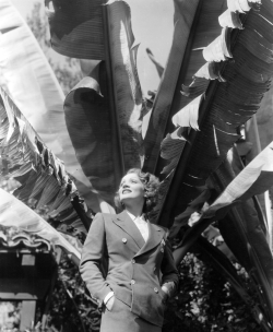 divadietrich:  Marlene Dietrich in her Beverly Hills Garden. 1935. 