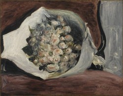 debris-de-reves:    Bouquet dans une loge - Pierre-Auguste Renoir