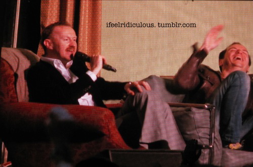 Probably one of the best talks I’ve been to. And a convention I’ve been to. Take me back. :&lt; SHERLOCKED | 26th April 2015-Mark Gatiss &amp; Andrew Scott-(Please reblog. Don’t repost. It’s not cool and you know it.)