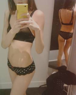 fittingroomselfie:  Fitting room mirrors are great ^^ - - #ddlg #ddlgcouple #ddlglifestyle #ddlgrelationship #ddlgcommuntiy #selfie #booty #pale #skinny #hÃ¶rny #fittingroomselfie #legs #underwear by @littlegirl_place