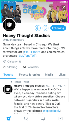 ifeelgodinthisjimandkimstonight: I REALLY hope y'all aren’t sleeping on this. Heavy Thoughts Studios is creating a dating sim game where you can date male/female/nonbinary versions of the characters, all of whom are their own interesting people, and