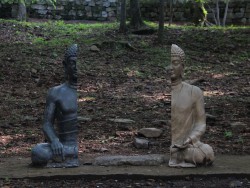 -mycupoftea:nobodysaheartless:  This statue shows the separation of the body and mind. At the Haeinsa Temple in Korea.  This is rad