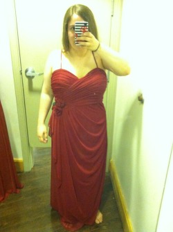 reagansharol:  Got my prom dress today. The pic is a bit washed out, but you get the idea :)