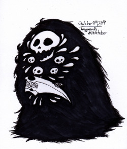 Decided to revisit my favourite spooky-scary-skeleton for #inktober day 4.