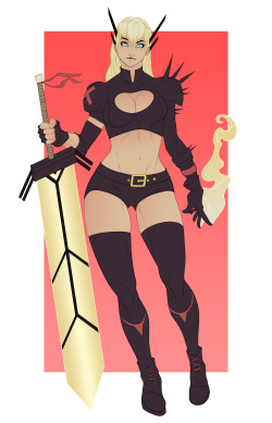 detectivesloth:  My Halloween contribution - Magik. I added a few more red accents to her admittedly absurd outfit. Happy Halloween! 