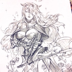 arucelli:  I’ve been doing traditional sketch commissions at AX, and someone wanted me to draw them Camilla from Fire Emblem! 