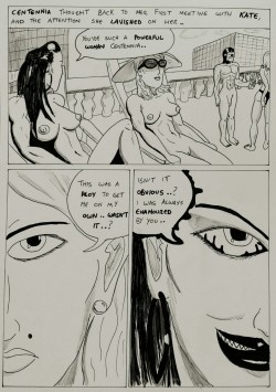 SYMBIOTE SURPRISE page 05  Centennia has clocked Kate’s scheme! Shit about to get real!  Bonus points to anyone who spotted Blue Knight adjusting her bikini bottoms!  Captain Evening and The Odds belong to cosmicbeholder, Kate Five belongs to @cyberkitten
