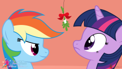 donparpan:    Pinkie and AJ decided to pull a little prank on Rainbow and Twilight. Too bad they didn’t know that they are a couple TS: Is that a mistletoe?AJ: It sure does look like one.PP: You have to kiss now!RD: Let’s give them a little show twi.