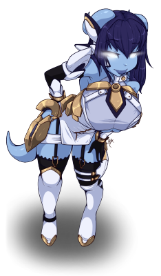 cheshirecatsmile37dump:  Commission for mana~ of their draenei cutie Nepetune cosplaying as KOS-MOS (version 4) from Xenosaga 