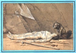 mrsramseysshawl:  Antoine Denis Chaudet (French, 1763–1810), Man lying down watched over by a dog, 18th century &amp; 19th century 