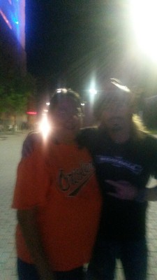 The picture&rsquo;s really blurry, but here&rsquo;s my mom meeting Bret Michaels of the band Poison. He was very nice and genuinely seemed happy to meet them, according to my mother. ahoboandhisbox