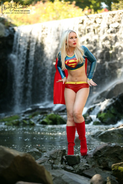cosplaymature:  djgent:  Carrie LaChance cosplay as supergirl getting ready to skinny dip.   Supergirl
