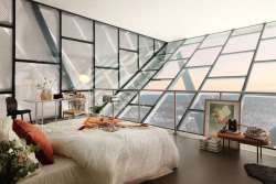 gravity-gravity:Bedroom on top of the Holmenkollbakken in Oslo (Wow!!)