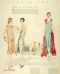 kittyinva:  1928 evening fashion from “McCall’s” magazine. 
