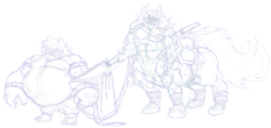 mechabekahscakery: Lynel Kit and Goron Joe cause Mar did it first  ?????? I dunno 