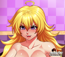 jadenkaiba:   “I’ll take you on~!”  COMMISSION for Kenate of Deviantart and Tumblr  Yang Xiao Long (RWBY) with the Intense action going on.FULL VERSION AT THE USUAL PLACE! ENJOY :) —————————————————————————————————-