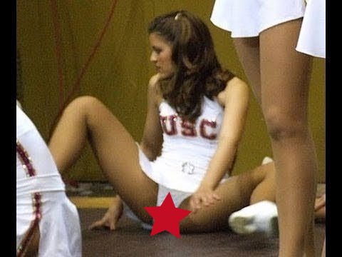 College cheerleaders upskirt close up