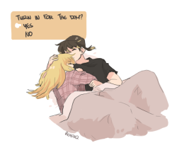 wonderfulworldofmoi:  Harvest Moon: MFOMT = Married LifeEvery time I play harvest moon, I just have this urge to draw ClairexCliff fluff. I also refuse to believe that they don’t cuddle when sleeping.