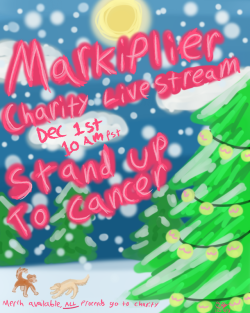destox:   Please drop by and donate if you can, charity merch will be available and all proceeds will go to Stand Up To Cancer! Even if you’re not a subscriber of @markiplier, please spread the word as this is a charity event!    (You are absolutely