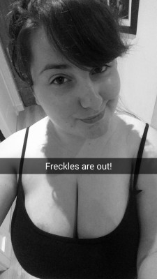 cuckingcherry:  Subtly showing off my boobs on snapchat by drawing attention to my freckles  